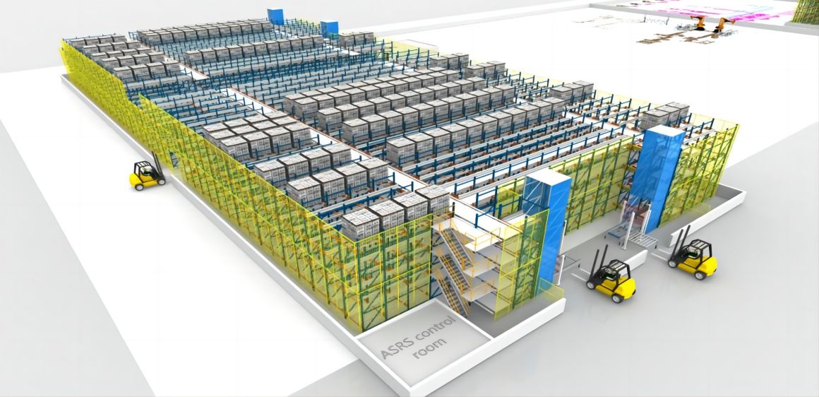 Intelligent four way pallet shuttle fully automated warehouse