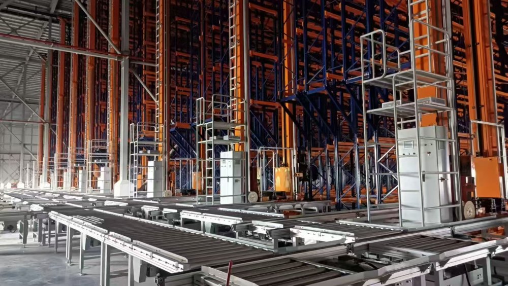 AS/RS Stacker Crane selective pallet storage and retrieval solution