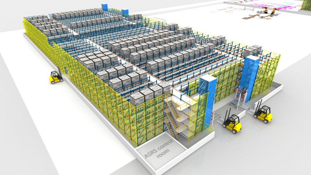 Intelligent four way pallet shuttle fully automated warehouse