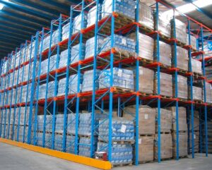 Drive-in racking system for cold storage warehouse