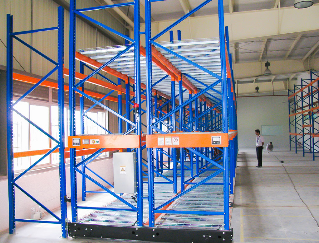 HUADE heavy duty electric mobile pallet racking system