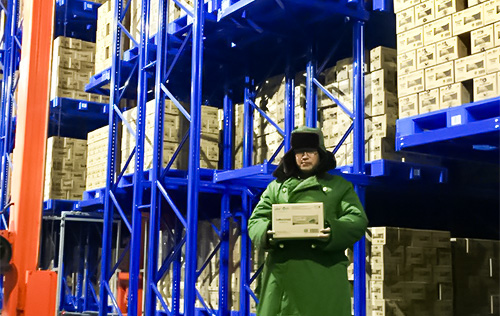 Ice Cream Products in Automated Cold Storage Warehouse