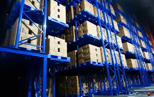 Pallet Storage in Ice Cream Cold Storage Warehouse