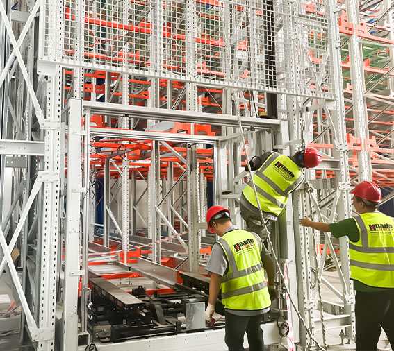 On-Site Photos of HUADE’s Aksu Explosion-Proof Four-Way Shuttle Warehouse Project（1）