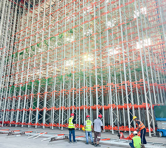 On-Site Photos of HUADE’s Aksu Explosion-Proof Four-Way Shuttle Warehouse Project（2）